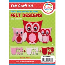 Complete Bastelset for Children: Pretty Felt Owls