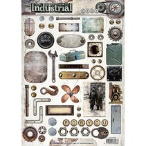 feuille A4 Gestantzte 3D: Industrial