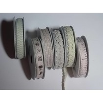 6 Bånd, 3-10 mm x 1,8 m, sortiment med 6 ass. Design, lys rød