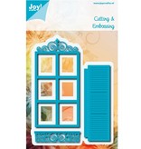 Joy!Crafts und JM Creation Ponsen en embossing sjabloon: Decoratives Window