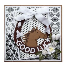 Troquelado y estampado en relieve plantilla: Herradura