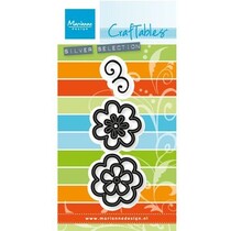 Stempelen en embossing stencil: Flower set: Fancy