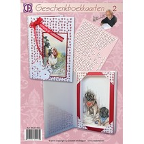 A complete craft kit for 2 book cards