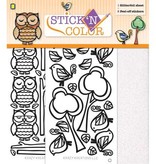 Sticker 1 Glitterfoil arc / 2 Peel-off stickers: Owl