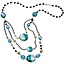 Schmuck Gestalten / Jewellery art Jewelry Craft Kit Trend Line Ocean, petrol-black material for a chain.