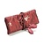 Schmuck Gestalten / Jewellery art Elegance Jewelry roll, red, 19x 26cm, embroidered with small florets.