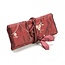 Schmuck Gestalten / Jewellery art Elegance Jewelry roll, red, 19x 26cm, embroidered with small florets.