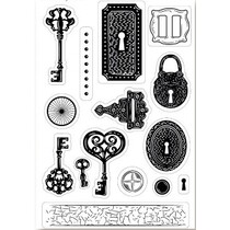 A6 motivo selo, transparências, key, 15 x 10cm.