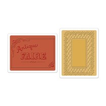 Embossingsfolder, Antique Faire & Lace Set, 2 Folder per Set