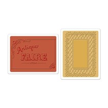 Embossingsfolder, Antique Faire & Lace Set, 2 Folder per Set
