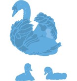 Marianne Design Ponsen en embossing sjabloon: Tiny's Swan