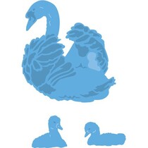 Ponsen en embossing sjabloon: Tiny's Swan