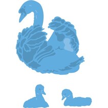 Troquelado y estampado en relieve plantilla: Tiny cisne