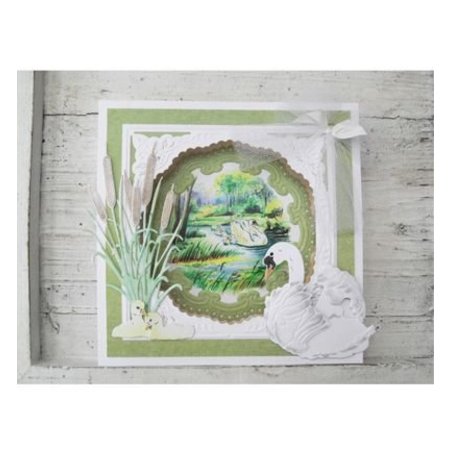 Marianne Design Ponsen en embossing sjabloon: Tiny's grass