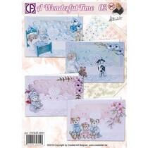 Komplettes Karten Bastelset: Baby und zum Geburt