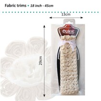 Dekoband met rozen in crème kleur