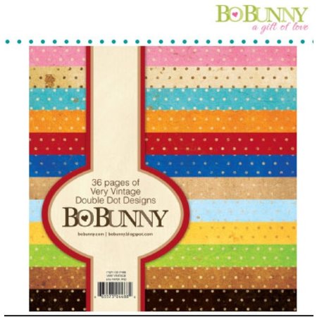 Bo Bunny BoBunny, Designerblock mit Punkten in Vintage farbe