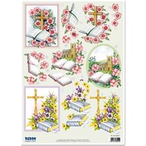 3D Die cut ark Religiøse Anledninger, bibel, kors
