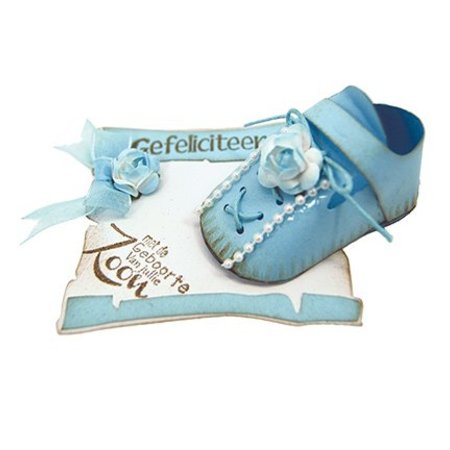 Joy!Crafts und JM Creation Stamping template: 3D baby shoes
