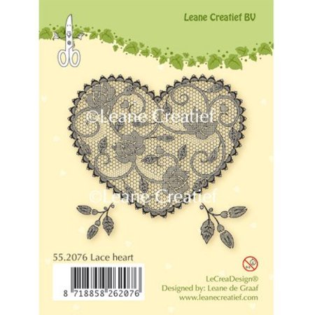 Leane Creatief - Lea'bilities sellos transparentes, corazón del cordón