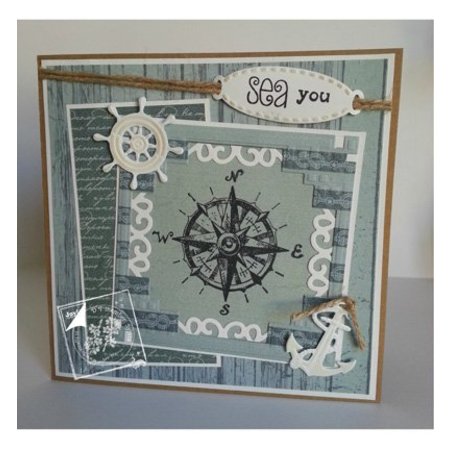 Joy!Crafts und JM Creation Ponsen en embossing sjabloon: anker, boei, strand Boot