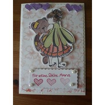 Stamp + past op en embossing stencil stempelen