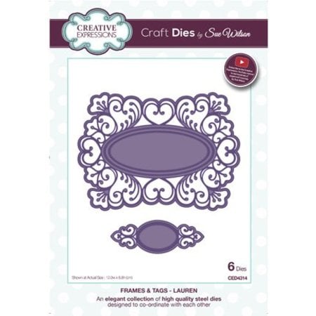 Creative Expressions Punching and embossing template: decorative frame + Label