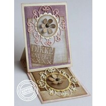 Ponsen en embossing sjabloon: krullend round Mery's