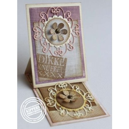 Joy!Crafts und JM Creation Punching and embossing template: Mery's curly round
