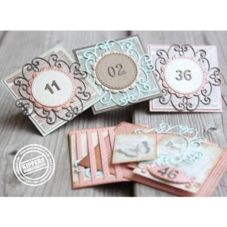 Joy!Crafts und JM Creation Punching and embossing template: Mery's curly round