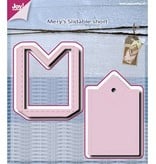 Joy!Crafts und JM Creation Ponsen en embossing sjabloon: Label Slide