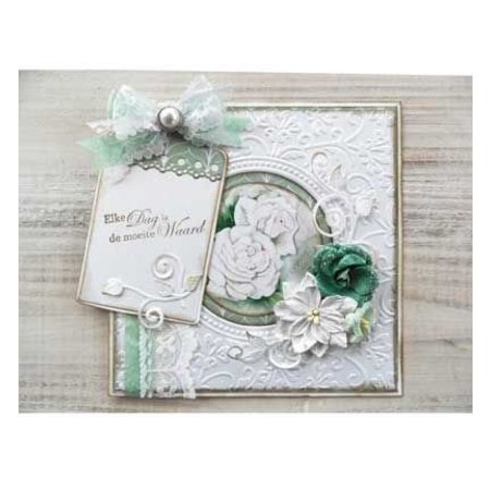 Marianne Design Ponsen en embossing sjabloon: Etiket met 2 verschillende artikelen