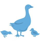 Marianne Design Stansning og prægning skabelon: Mother Goose og kyllinger