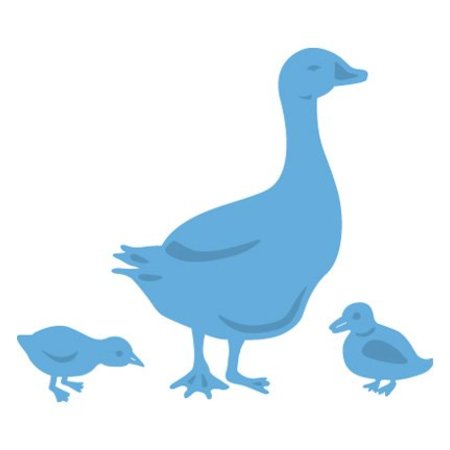 Marianne Design Stansning og prægning skabelon: Mother Goose og kyllinger