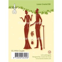 selo transparente: um casal