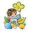 Marianne Design sello transparente: Snoesjes, muchacha con los globos