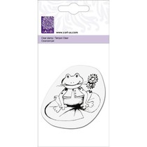 Clear stamps, "Frog with flower"