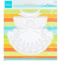 Embossing en Schneideshablone, sjabloon Craftables "Engel met Banner" CR1233