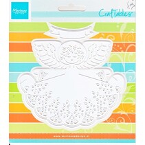 Embossing en Schneideshablone, sjabloon Craftables "Engel met Banner" CR1233
