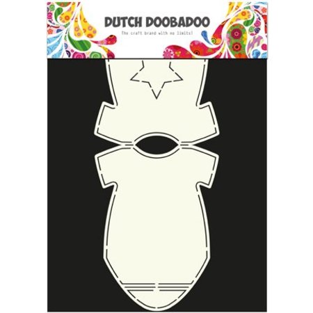 Dutch DooBaDoo A4 template: Baby card
