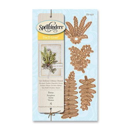 Spellbinders und Rayher Bokse og preging mal: Ferns