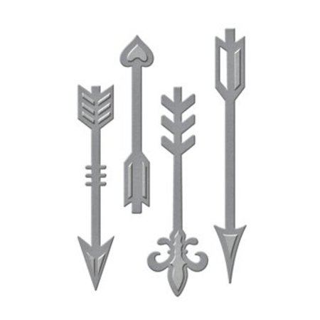 Spellbinders und Rayher Punching and embossing template: arrows