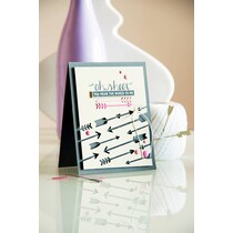 Punching and embossing template: arrows