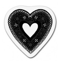 Transparent stamp: Lace heart