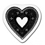 Cart-Us timbre transparent: coeur en dentelle