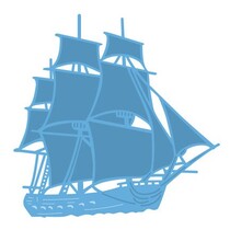 Ponsen en embossing sjabloon: Ship
