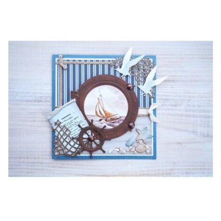 Marianne Design Ponsen en embossing sjabloon: patrijspoort en fiscale rij