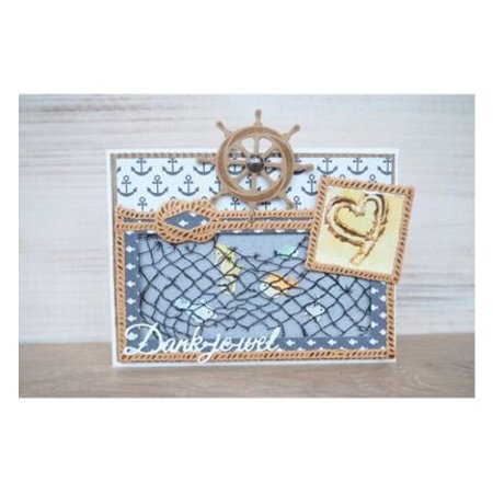 Marianne Design Ponsen en embossing sjabloon: patrijspoort en fiscale rij