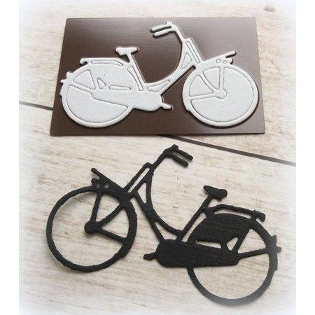 Joy!Crafts und JM Creation Ponsen en embossingmal: fiets