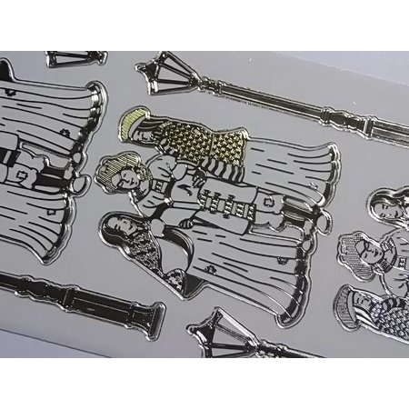 Sticker Adesivo decorativo, gravado em grande detalhe, 10 x 23 centímetros.